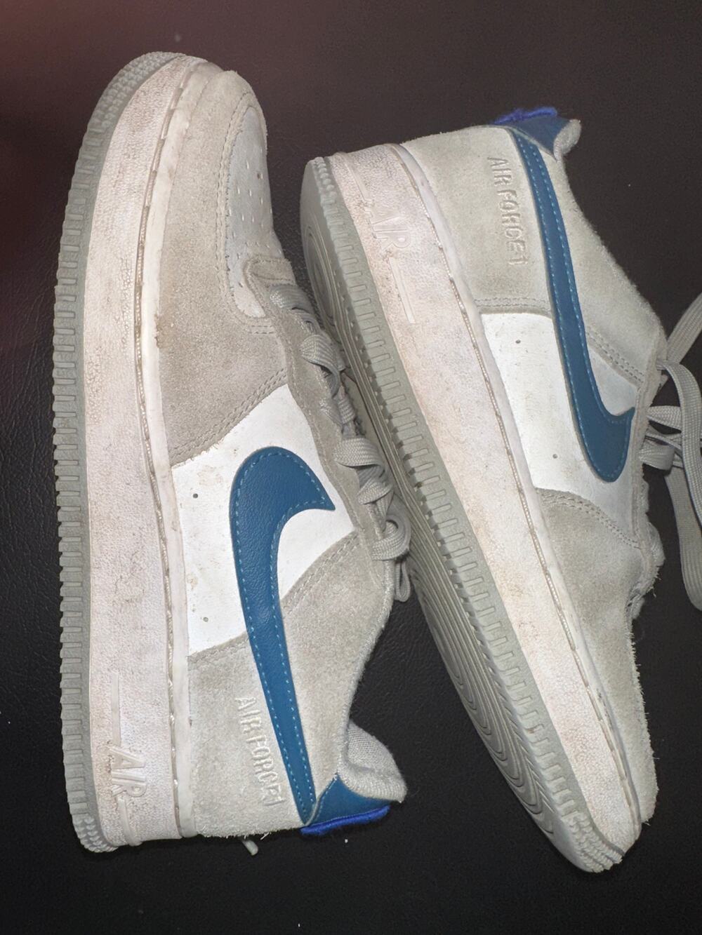 NIKE AIR FORCE 1 LV8 SNEAKERS KIDS BOYS GIRLS 4Y BLUE SWOOSH